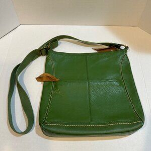 Vintage The Sak Green Leather Crossbody
